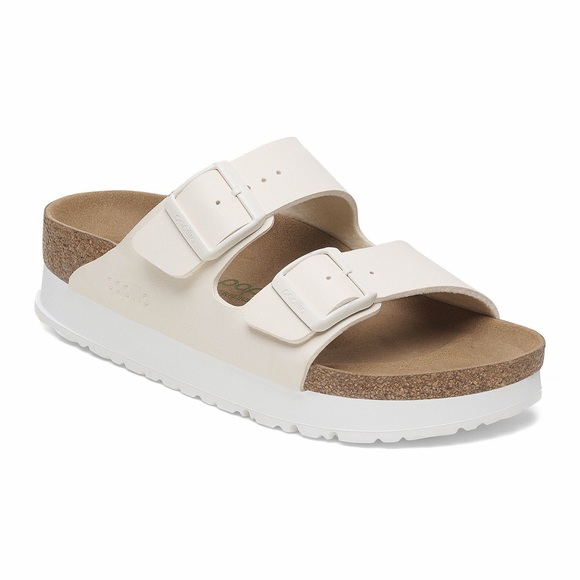 Papillio Shoes - Papillio Birkenstock White Double Strap Sandals